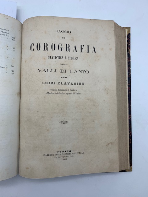 Saggio di corografia statistica e storica delle Valli di Lanzo